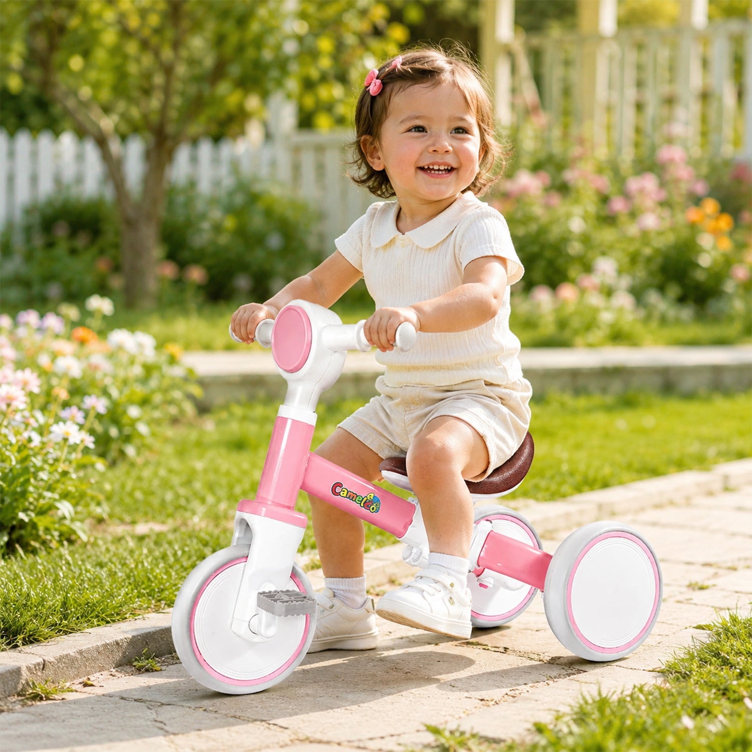 Kids Tricycle with Adjustable Seat Pedal Ride On Bicycle for Toddlers Boys & Girls