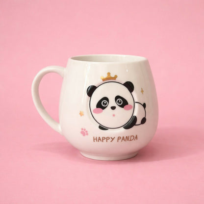 Cute Panda Ceramic Coffee Mug, Cartoon Printed Tea Cup