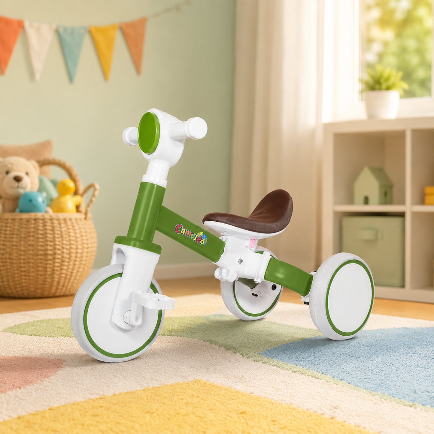 Kids Tricycle with Adjustable Seat Pedal Ride On Bicycle for Toddlers Boys & Girls