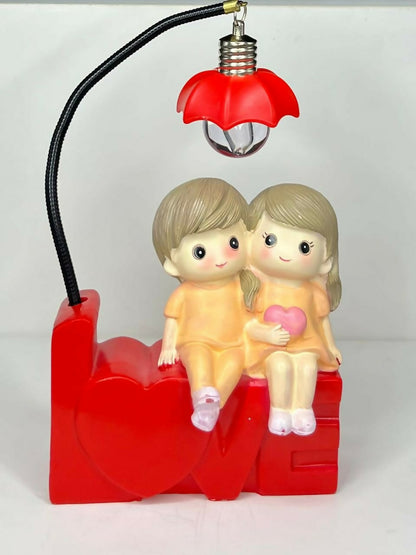 Red Romantic Couple Love Lamp Night Light Decorative Showpiece
