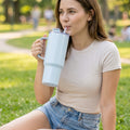 Travel Tumbler 1800 ML with Handle and Straw Lid for Journeys