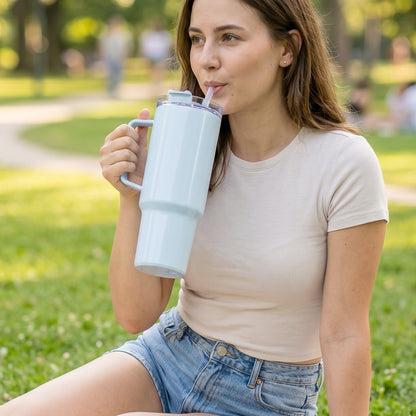 portable giant drink tumbler for outdoor use