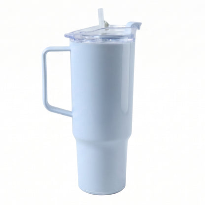 insulated travel tumbler with lid and straw