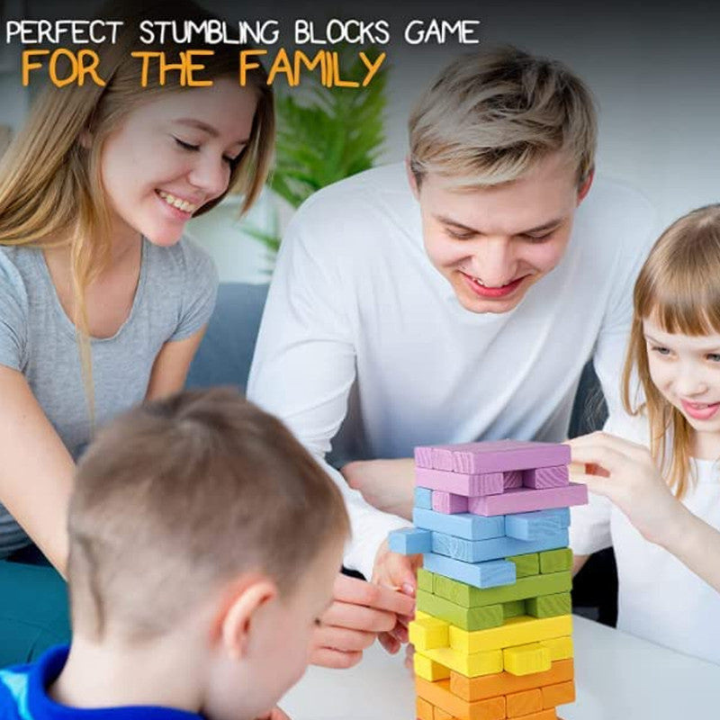 Aditi Colourful Tumbling Tower Game for Kids & Family – Skill-Building Balance Blocks Set