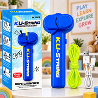 Interactive Rope Launcher Toy with Magic String Light Effect for Kids Indoor Outdoor Play