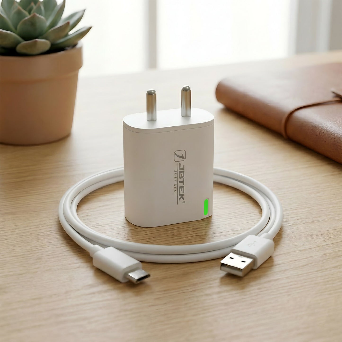 USB Fast 15W Charging Adapter with USB to Type C Cable for Smartphones