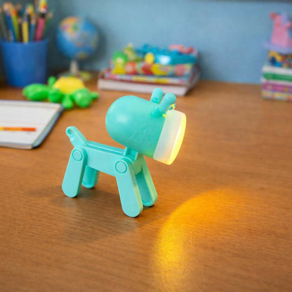 Child holding compact dog LED flashlight
