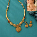 Jewellery – Elegant Antique Gold Plated Heart Pendant Set