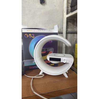 Smart LED Table Lamp with Wireless Charging, Alarm Clock & Music Speaker