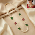 Pearl Mala Necklace – Traditional Multi-Strand Ethnic Jewelry