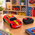 Remote Control Racing Car Toy with Light, Red Sports Car with Controller for Play
