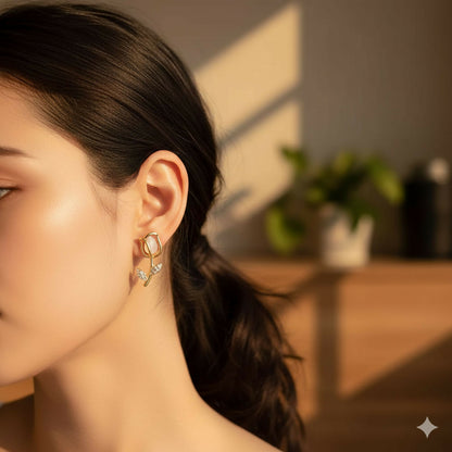 Luxury Designer Pearl Tulip Stud Korean Style Earrings – Aesthetic Floral Jewelry for Women
