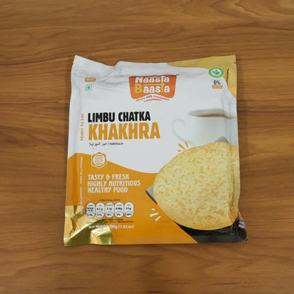Naasta Baasta Limbu Chatka Khakhra Ready to Eat Tangy & Healthy Snack (200gm)