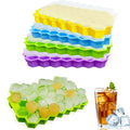 Honeycomb Ice Tray with Lid – Pack of 5 Flexible Molds
