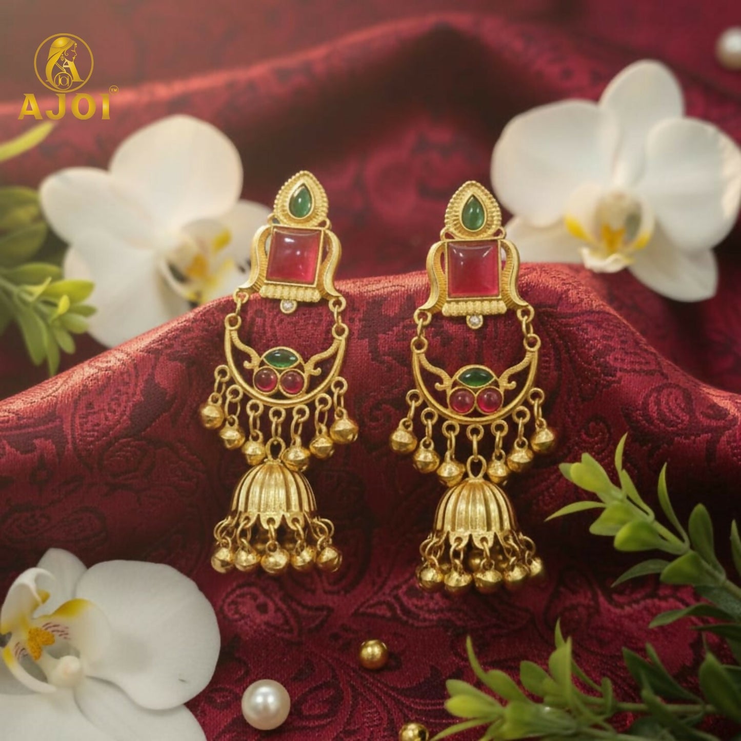 Maharani Designer Jhumkhi Drop Earrings