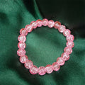 Crystal Crackle Glass Beads Bracelet – Elegant Stretch Fit