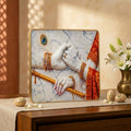 3D Radha Krishna Wall Art – Elegant Gold Finish for Divine Decor