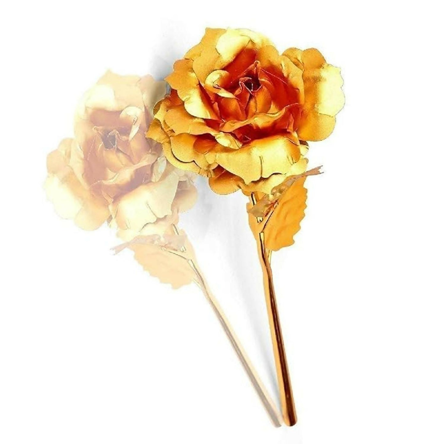 Set of 3 Artificial Golden Roses | 24K Gold Foil Roses for Decoration, Romantic Gift for Valentine’s Day, Anniversary, Birthday, Home Decor | Elegant Forever Rose Gift for Wife, Girlfriend, Mother