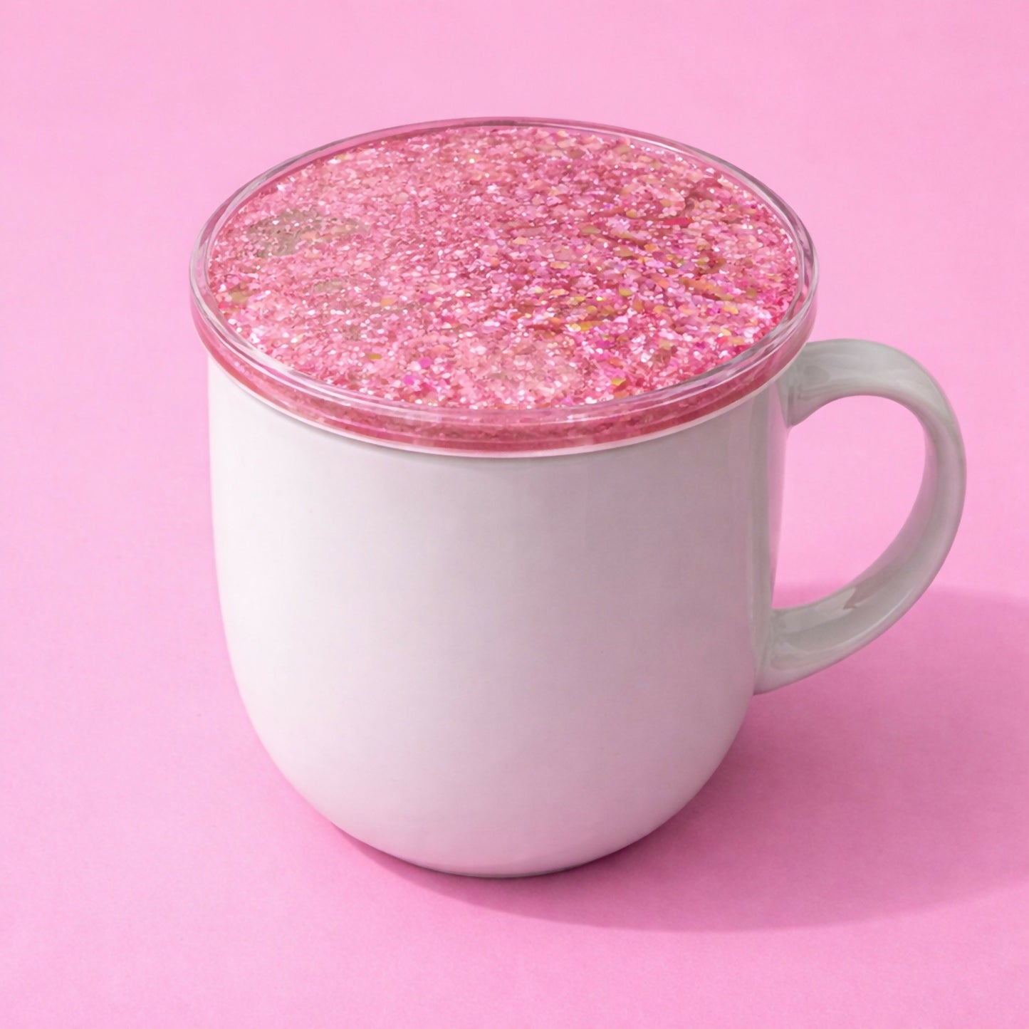 Pink Glitter Resin Tea Coaster for Cups & Mugs ( MUG NOT INCLUDED)