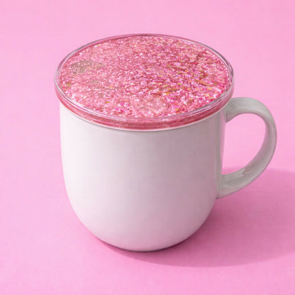 Pink Glitter Resin Tea Coaster for Cups & Mugs ( MUG NOT INCLUDED)