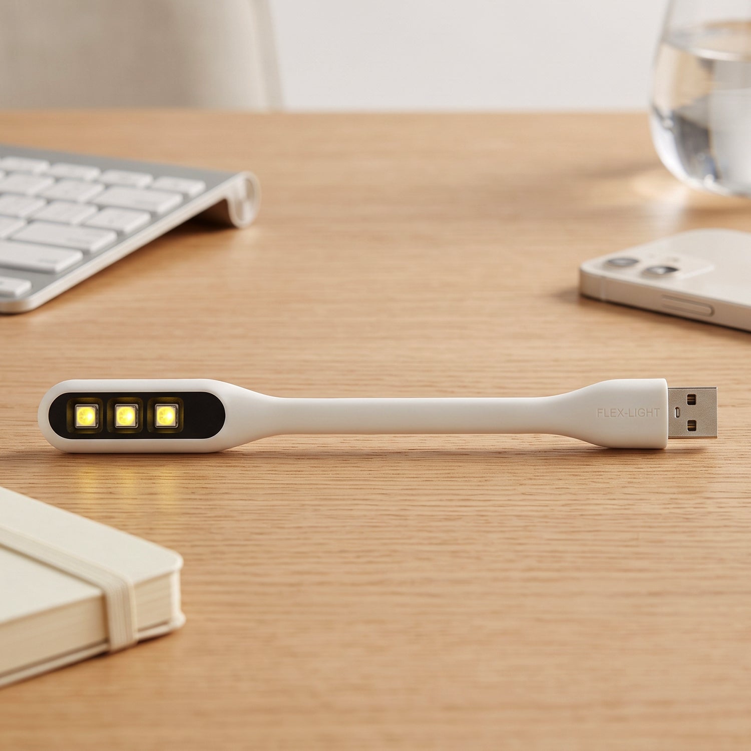 Mini Flexible USB LED Light Gooseneck Reading Lamp for Laptop (1 Pc)