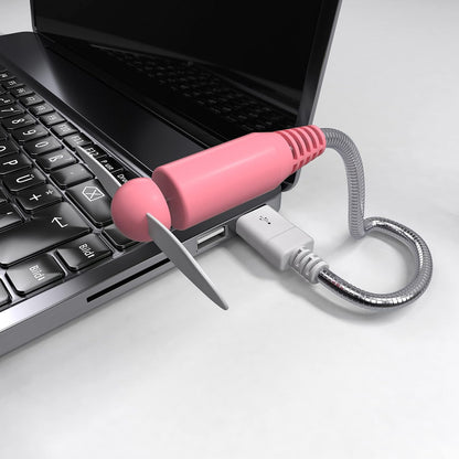 Flexible USB Mini Fan with Gooseneck Neck for Laptop and Desk Cooling (1 Pc)