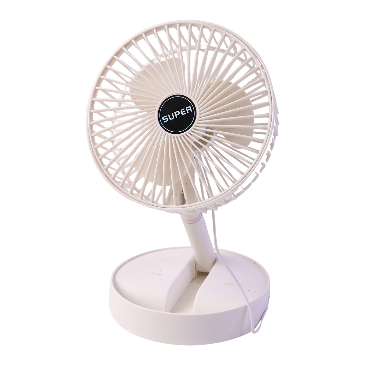 Portable Foldable USB Desktop Fan with Adjustable Height Stand (1 Pc)