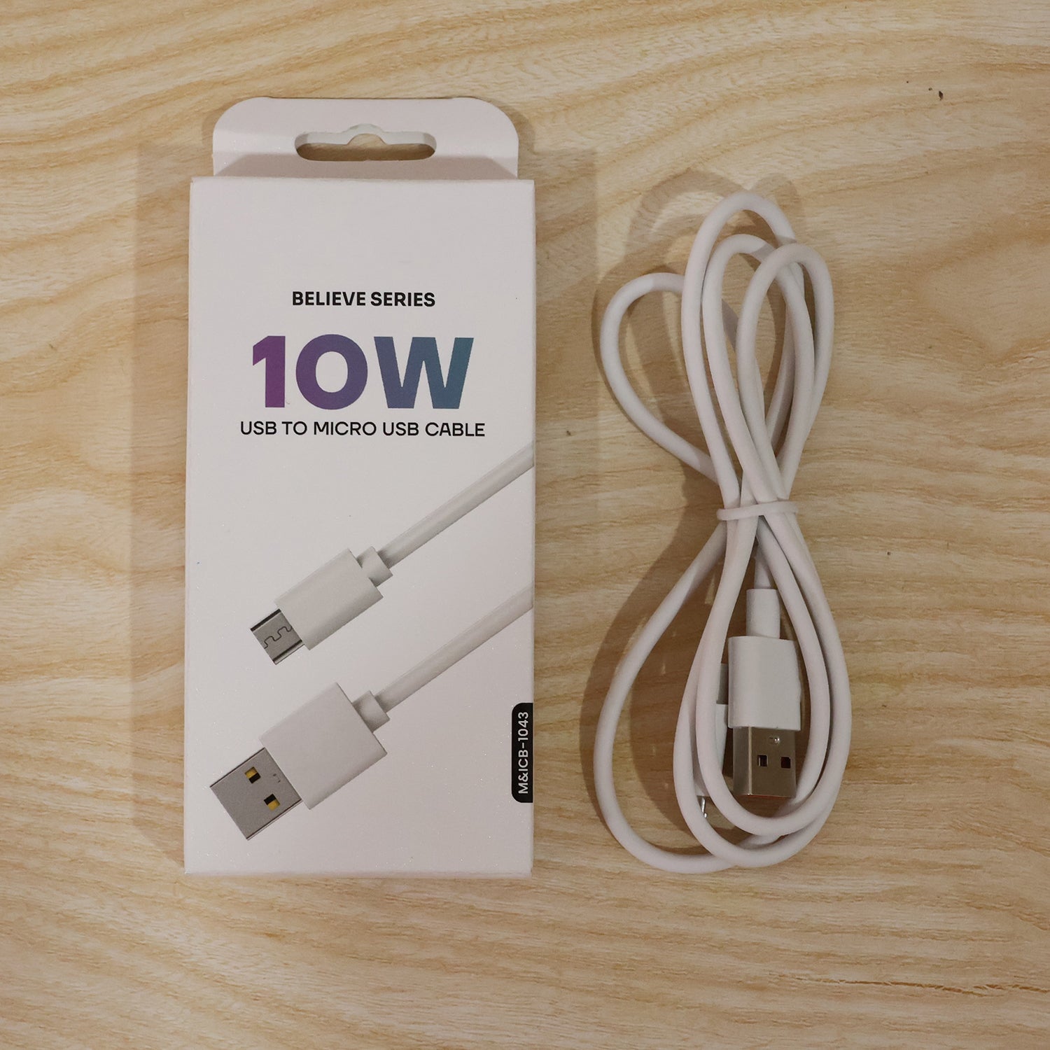 Live usage of 10W USB to Micro USB charging cable connected to device