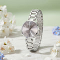 Minimal Silver Dial Women's Watch – Elegant & Versatile Accessory