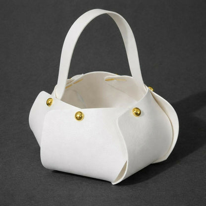 Mini Handheld Bag for Women with Structured Design | Compact Casual & Gift Purse (WHITE)
