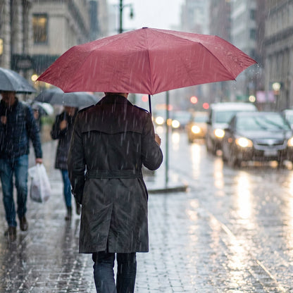 Durable travel umbrella with water-resistant canopy for daily use