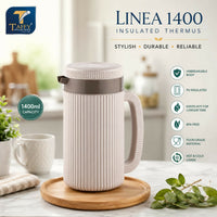 Insulated Thermos Flask (1400ml) | Hot and Cold Flask with Handle | BPA-Free Food Grade Body