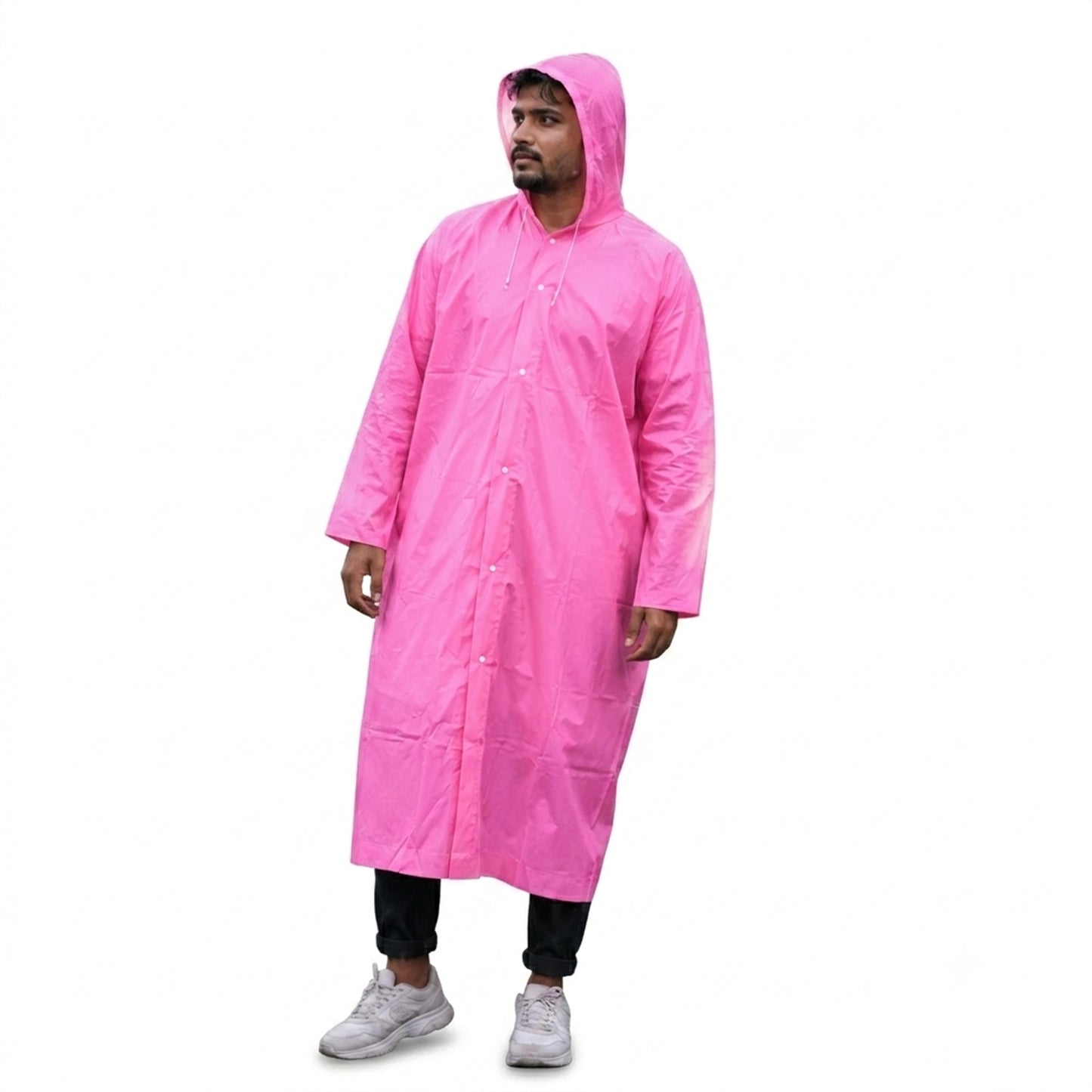 EVA Hooded Long Rain Coat – Monsoon Wear for Men & Women