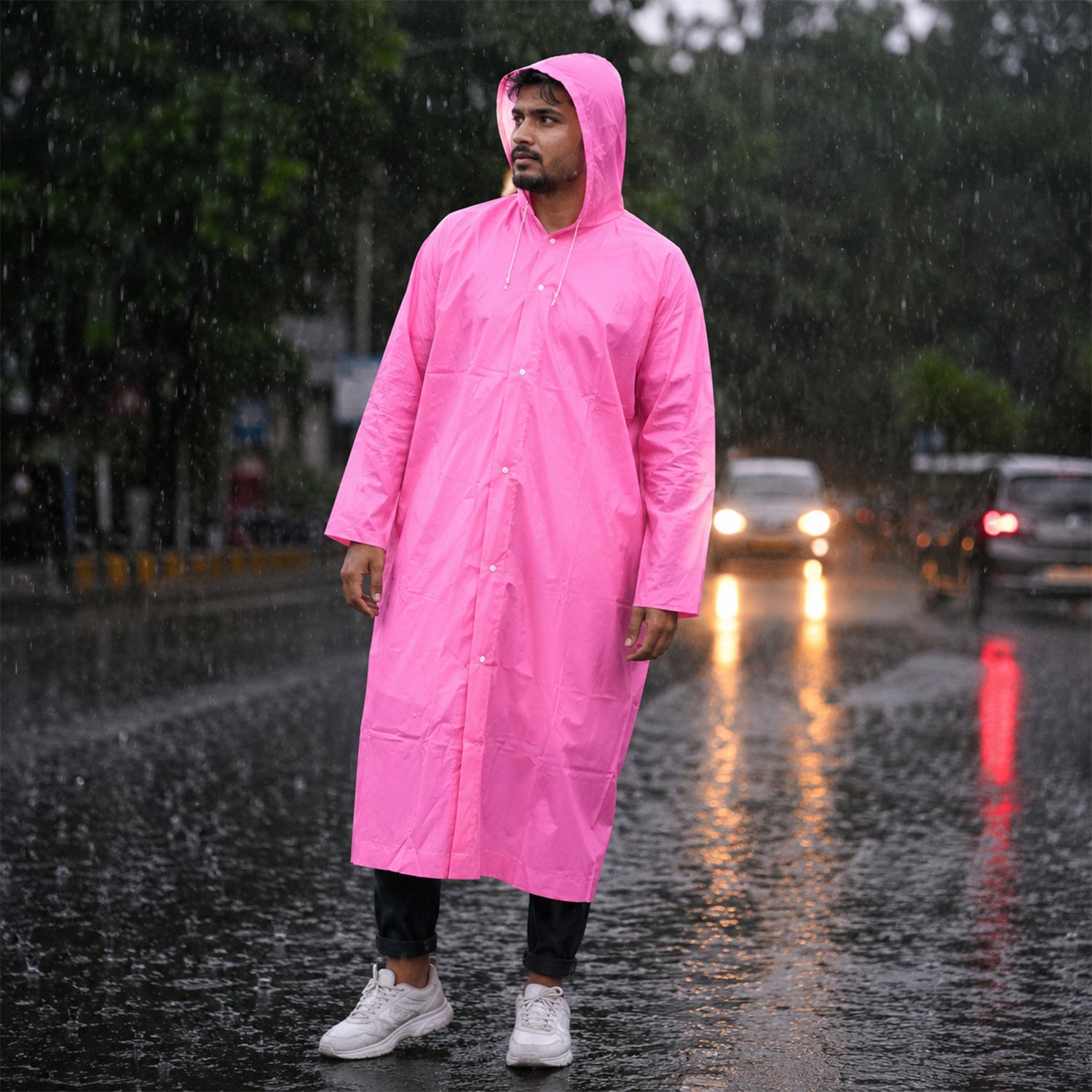 EVA Hooded Long Rain Coat – Monsoon Wear for Men & Women