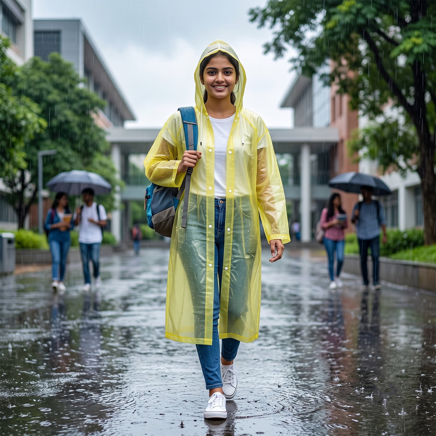 EVA Rain Coat – Lightweight Hooded Design for Monsoon