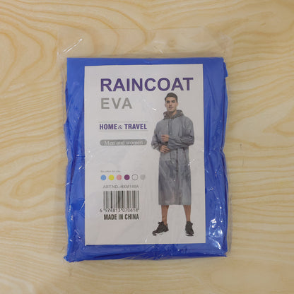 Blue EVA Hooded Rain Coat for Men & Women Monsoon Wear