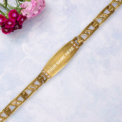 Golden Personalized Bracelet