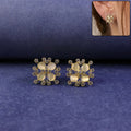 Elegant Floral Crystal Stud Earrings – Perfect for Parties & Gifts