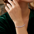Designer Rose Gold Finish American Diamond Bracelet – Elegant & Stylish