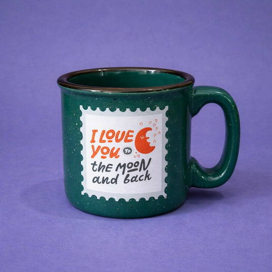 Printed Ceramic Coffee Mug Romantic Theme Gift Cup for Daily Use