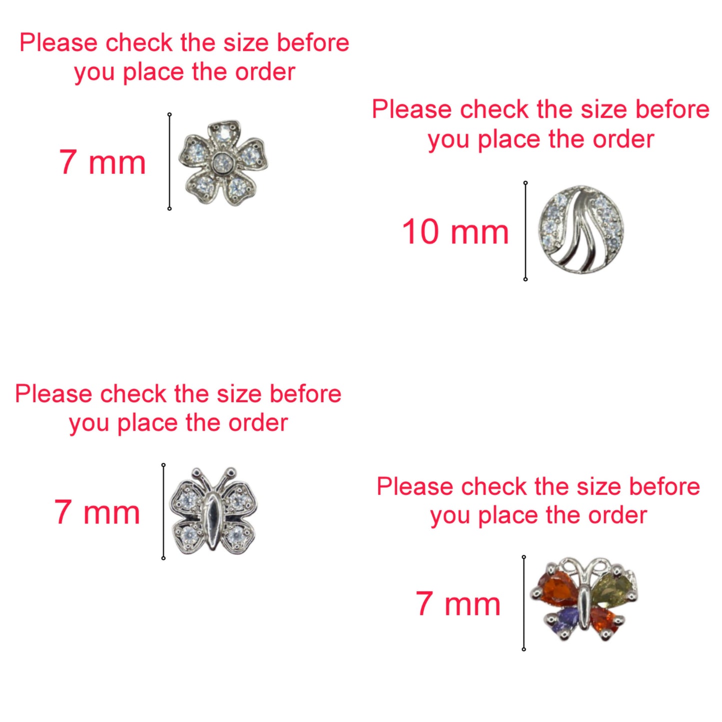 Modern round silver stud earrings featuring a wave pattern with clear Cubic Zirconia stones