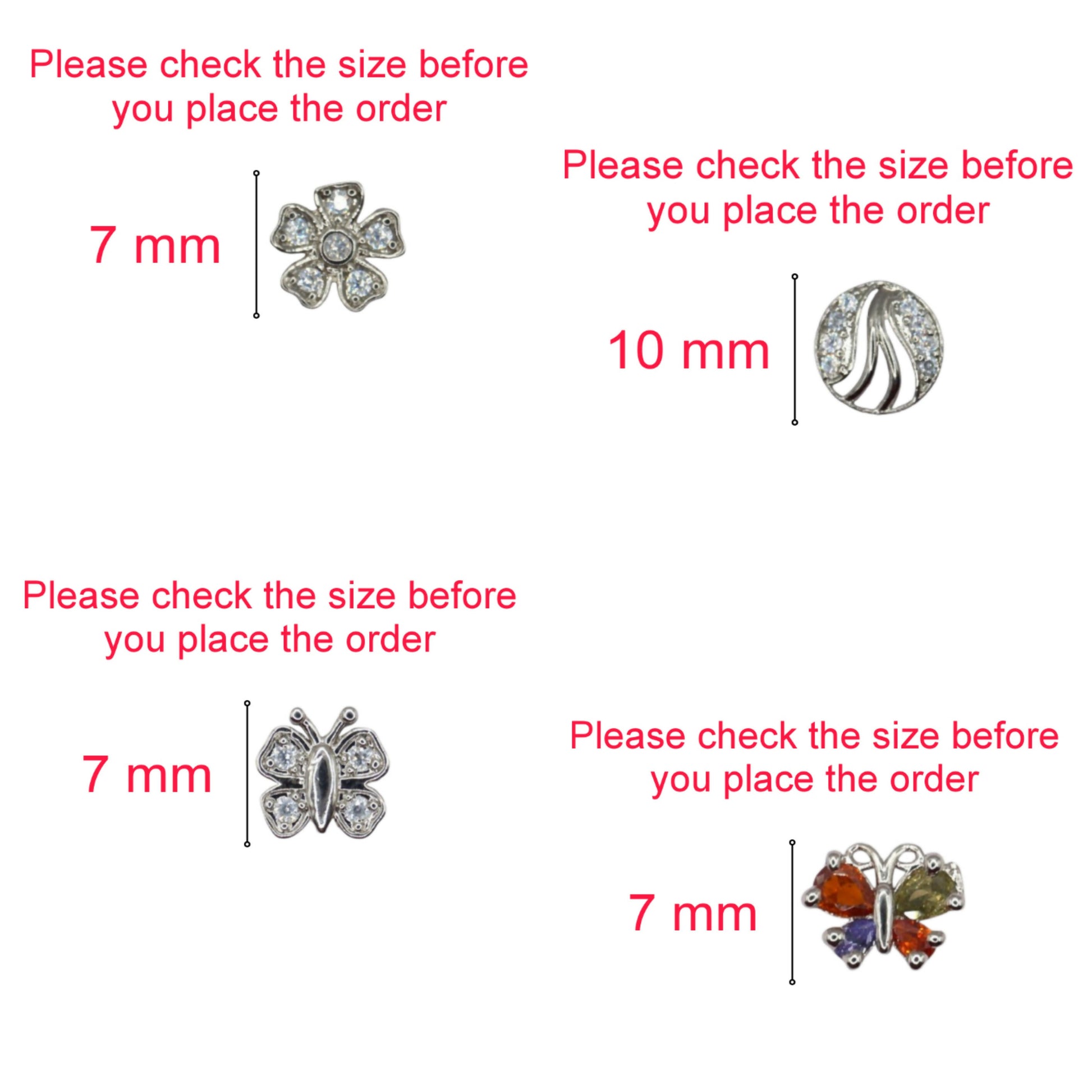 Modern round silver stud earrings featuring a wave pattern with clear Cubic Zirconia stones
