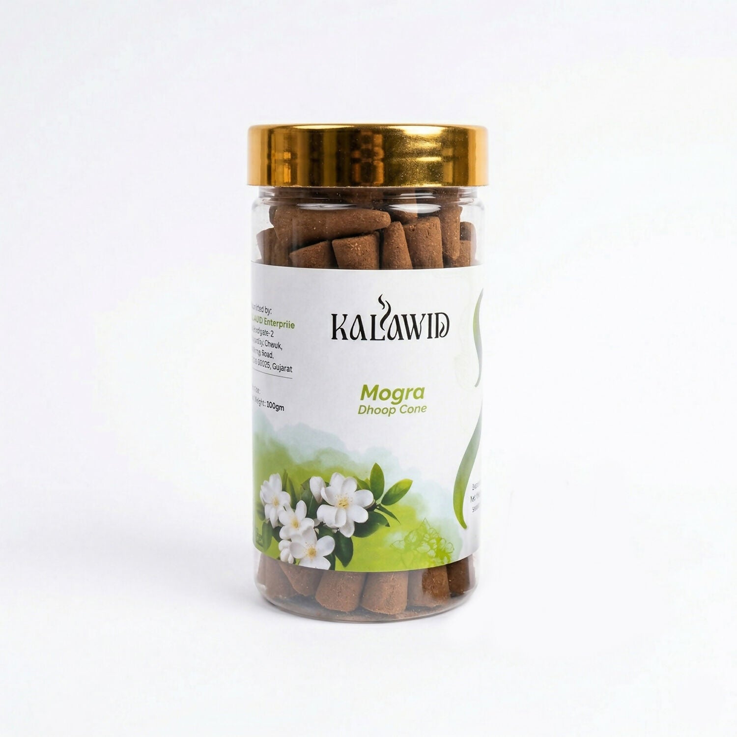 Mogra Dhoop Cone Fragrance Jar for Long Lasting Aroma & Spiritual Use (100 Gm)