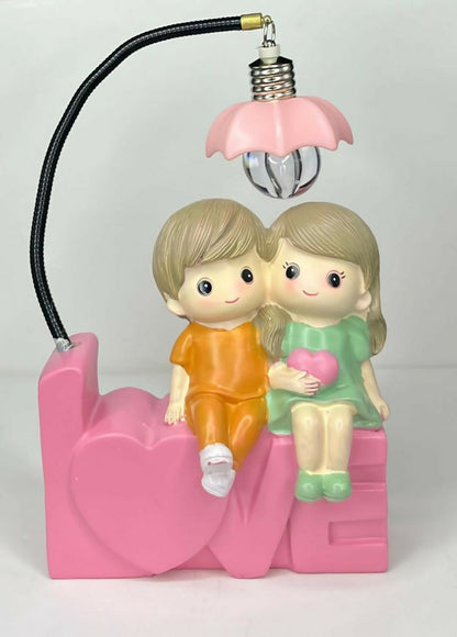 Pink Cute Couple Love Lamp Decorative Night Light Showpiece