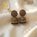 Antique Gold Jhumka Earrings – Elegant Traditional Design