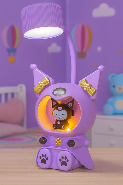 Cute Character LED Table Lamp with Night Light & USB Charging