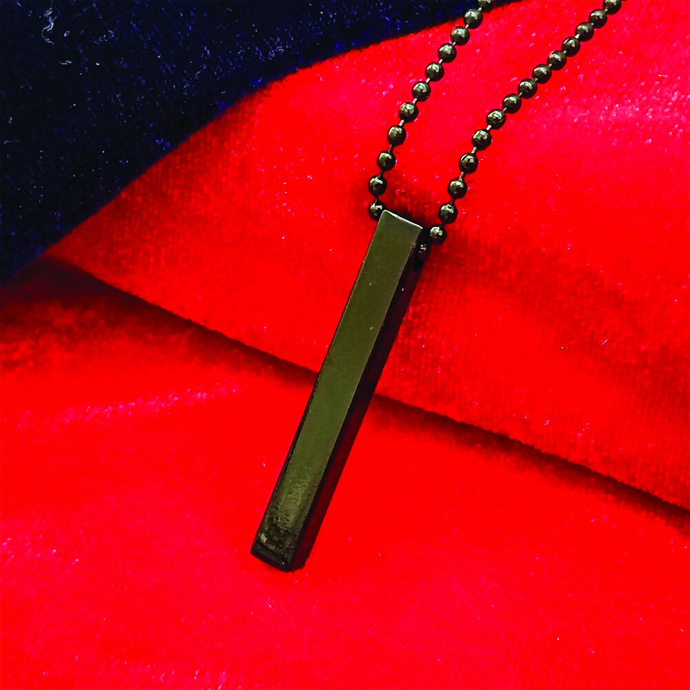 Black Bar Chain Pendent for mens