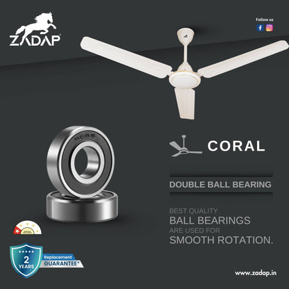 ZADAP 3 blade high speed silent ceiling fan in modern room