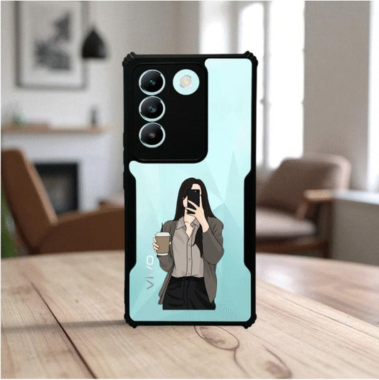 Coffee Girl Mobile Cover For VIVO T3