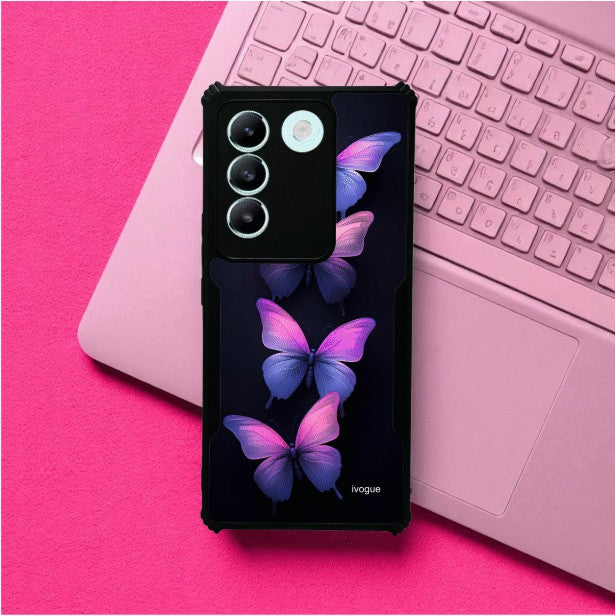 Galaxy Butterflies Mobile Cover For VIVO T3